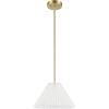 imageGlobe Electric 61093 Janis Pendant Lighting White with Fringe Bulb Not IncludedMatte Brass