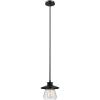 imageGlobe Electric 64847 Nate 1Light Pendant Oil Rubbed Bronze Clear Glass Shade