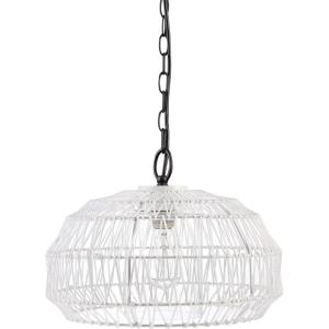 imageGlobe Electric 44759 1Light Outdoor Plugin Pendant Light Black Woven Fabric Shade Matte Black Designer Black Fabric Hanging Cord Kitchen Island Cafe Ceiling Light Bulb Not IncludedDiego White