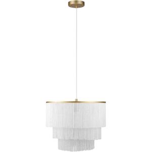 imageGlobe Electric 61093 Janis Pendant Lighting White with Fringe Bulb Not IncludedWhite  Fringe