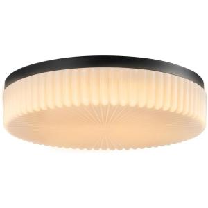 imageGlobe Electric 66000075 1Light 21W LED Integrated Flush Mount Ceiling Light Matte Black White Interior Shade 800 Lumens 3000 Kelvins 90 CRI Ceiling Light Fixture Home Improvement DimmableClyde