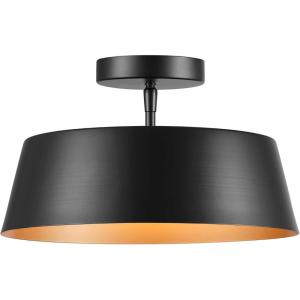 imageGlobe Electric 66000075 1Light 21W LED Integrated Flush Mount Ceiling Light Matte Black White Interior Shade 800 Lumens 3000 Kelvins 90 CRI Ceiling Light Fixture Home Improvement DimmableCody