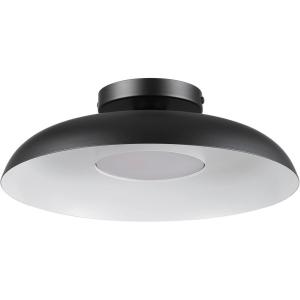 imageGlobe Electric 66000075 1Light 21W LED Integrated Flush Mount Ceiling Light Matte Black White Interior Shade 800 Lumens 3000 Kelvins 90 CRI Ceiling Light Fixture Home Improvement DimmableRaven