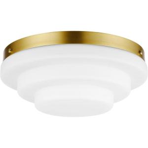 imageGlobe Electric 66000075 1Light 21W LED Integrated Flush Mount Ceiling Light Matte Black White Interior Shade 800 Lumens 3000 Kelvins 90 CRI Ceiling Light Fixture Home Improvement DimmableDevo