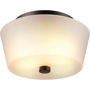 imageGlobe Electric 66000075 1Light 21W LED Integrated Flush Mount Ceiling Light Matte Black White Interior Shade 800 Lumens 3000 Kelvins 90 CRI Ceiling Light Fixture Home Improvement DimmableJones