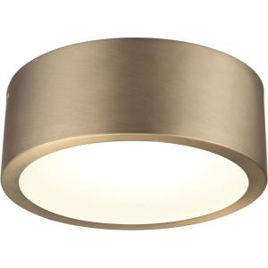 imageGlobe Electric 66000075 1Light 21W LED Integrated Flush Mount Ceiling Light Matte Black White Interior Shade 800 Lumens 3000 Kelvins 90 CRI Ceiling Light Fixture Home Improvement DimmableEdinburg Brass