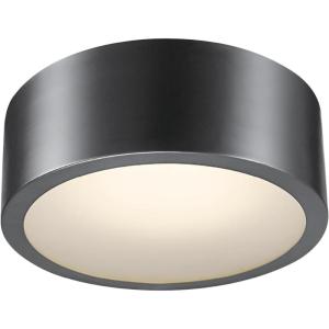 imageGlobe Electric 66000075 1Light 21W LED Integrated Flush Mount Ceiling Light Matte Black White Interior Shade 800 Lumens 3000 Kelvins 90 CRI Ceiling Light Fixture Home Improvement DimmableEdinburg Black