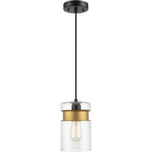 imageGlobe Electric Sutton 1Light Pendant Lighting Matte Black Smoke Glass Shade Bulb Not IncludedDionne