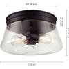 imageGlobe Electric 44301 Charlie 1Light OutdoorIndoor SemiFlush Mount Ceiling Light Oil Rubbed Bronze Clear Seeded Glass Shade Bulb Not IncludedBlack  Aleyna