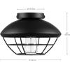 imageGlobe Electric 44301 Charlie 1Light OutdoorIndoor SemiFlush Mount Ceiling Light Oil Rubbed Bronze Clear Seeded Glass Shade Bulb Not IncludedBlack  Sam