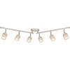 imageGlobe Electric 59355 Kearney 6Light Foldable Track Lighting Brushed Nickel Finish White Glass ShadesBrushed Nickle  Spence