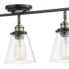 imageGlobe Electric 59629 Jackson 3 Track Lighting Dark Bronze Antique Brass AccentsDark Bronze