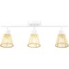 imageGlobe Electric 59629 Jackson 3 Track Lighting Dark Bronze Antique Brass AccentsWhite  Bamboo