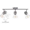 imageGlobe Electric 59798 25quot 3Light Track Lighting Wood Toned Matte Black Accents Clear Glass Shades Kitchen Bathroom Home Essentials Ceiling Light Dorm Dining Room HallwayMetalic Grey