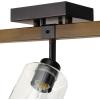 imageGlobe Electric 59798 25quot 3Light Track Lighting Wood Toned Matte Black Accents Clear Glass Shades Kitchen Bathroom Home Essentials Ceiling Light Dorm Dining Room HallwayFaux Wood