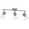 imageGlobe Electric 59798 25quot 3Light Track Lighting Wood Toned Matte Black Accents Clear Glass Shades Kitchen Bathroom Home Essentials Ceiling Light Dorm Dining Room HallwayMetalic Grey