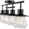 imageGlobe Electric 59798 25quot 3Light Track Lighting Wood Toned Matte Black Accents Clear Glass Shades Kitchen Bathroom Home Essentials Ceiling Light Dorm Dining Room HallwayDark Bronze