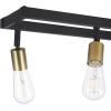 imageGlobe Electric 59811 Weston 6Light Track Lighting Matte Black Bulb Not IncludedBlackBrass  Weston