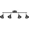 imageGlobe Electric 59980 Aurora 4Light Track Lighting Matte Black Brass AccentsMatte Black