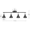 imageGlobe Electric 59980 Aurora 4Light Track Lighting Matte Black Brass AccentsMatte Black