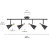 imageGlobe Electric 59980 Aurora 4Light Track Lighting Matte Black Brass AccentsMatte Black