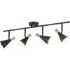 imageGlobe Electric 59980 Aurora 4Light Track Lighting Matte Black Brass AccentsMatte Black