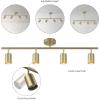 imageGlobe Electric 64000048 4Light Adjustable Height Geometrical Track Lighting Matte Black Ceiling Light Track Light Heads Pivot Shades Track Lighting Kit 4 Bulb Kitchen Light GU10 SocketMatte Brass  Willard