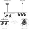 imageGlobe Electric 64000048 4Light Adjustable Height Geometrical Track Lighting Matte Black Ceiling Light Track Light Heads Pivot Shades Track Lighting Kit 4 Bulb Kitchen Light GU10 SocketMatte Black  Brooke