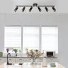 imageGlobe Electric 64000055 6Light Track Lighting Double Center Swivel Bar Matte White Light Faux Wood Accents Ceiling Light Pivot Shades Track Ceiling Light 6 Bulb Kitchen Light GU10 SocketsChristina