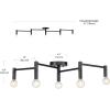 imageGlobe Electric 64000055 6Light Track Lighting Double Center Swivel Bar Matte White Light Faux Wood Accents Ceiling Light Pivot Shades Track Ceiling Light 6 Bulb Kitchen Light GU10 SocketsTempo