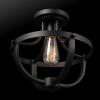 imageGlobe Electric 64846 1Light SemiFlush Mount Ceiling Light Oil Rubbed Bronze Clear Glass Shade Ceiling Light Fixture Bedroom Lights for Ceiling Dining Light Fixture Bulb Not IncludedMatte Black