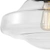 imageGlobe Electric 65849 Lucerne 1Light SemiFlush Mount Ceiling Light Dark Bronze Clear Glass Shade 1113 Bulb Not Included