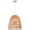 imageGlobe Electric 65940 2Light Chandelier Bamboo Shade White Canopy and Cord Bulb Not Included