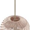 imageGlobe Electric Novogratz x 65783 Artessa 2Light Convertible Chandelier Matte Brass Rattan and Bamboo Shade