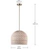 imageGlobe Electric Novogratz x 65783 Artessa 2Light Convertible Chandelier Matte Brass Rattan and Bamboo Shade