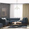 imageGlobe Electric Novogratz x Globe Wyatt 3Light Chandelier Gold Matte Black Cloth Cord 60753 Bulb Not IncludedGold