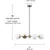 imageGlobe Electric Tetra 6Light Chandelier Matte Black Adjustable Hanging HeightCelestia