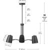 imageGlobe Electric Tetra 6Light Chandelier Matte Black Adjustable Hanging HeightLogan