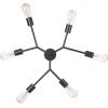 imageGlobe Electric Tetra 6Light Chandelier Matte Black Adjustable Hanging HeightTetra Black