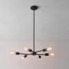 imageGlobe Electric Tetra 6Light Chandelier Matte Black Adjustable Hanging HeightTetra Black