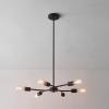 imageGlobe Electric Tetra 6Light Chandelier Matte Black Adjustable Hanging HeightTetra Black