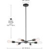 imageGlobe Electric Tetra 6Light Chandelier Matte Black Adjustable Hanging HeightTetra Black