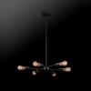 imageGlobe Electric Tetra 6Light Chandelier Matte Black Adjustable Hanging HeightTetra Black