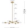 imageGlobe Electric Tetra 6Light Chandelier Matte Black Adjustable Hanging HeightTetra Brass