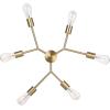 imageGlobe Electric Tetra 6Light Chandelier Matte Black Adjustable Hanging HeightTetra Brass