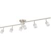 imageGlobe Electric 59355 Kearney 6Light Foldable Track Lighting Brushed Nickel Finish White Glass ShadesBrushed Nickle  Spence