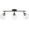 imageGlobe Electric 59629 Jackson 3 Track Lighting Dark Bronze Antique Brass AccentsMatte Black