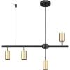 imageGlobe Electric 64000048 4Light Adjustable Height Geometrical Track Lighting Matte Black Ceiling Light Track Light Heads Pivot Shades Track Lighting Kit 4 Bulb Kitchen Light GU10 SocketBrass  Hadid