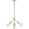 imageGlobe Electric Novogratz x Globe Wyatt 3Light Chandelier Gold Matte Black Cloth Cord 60753 Bulb Not IncludedGold