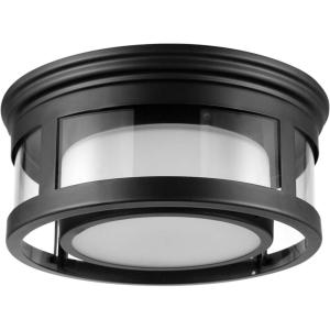 imageGlobe Electric 44301 Charlie 1Light OutdoorIndoor SemiFlush Mount Ceiling Light Oil Rubbed Bronze Clear Seeded Glass Shade Bulb Not IncludedBlack  Brisbane